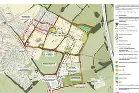 Illustration of the plans for 825 new homes to come the Longford Park area of Banbury approved by Cherwell District Council on Thursday July 15 (Image from the planning application)
