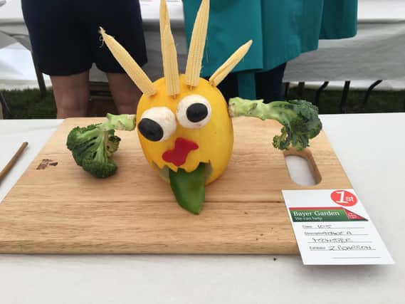 A vegetable monster created as part of a South Newington Flower and Produce Show (Submitted photo by show organisers)