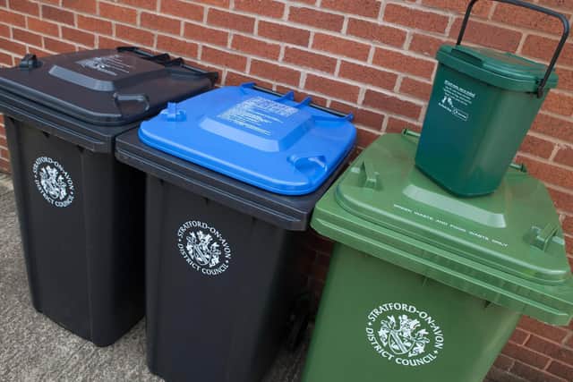 The blue bin collection will be reinstated from next week for the Shipston, Tysoe and Kineton areas near Banbury. (Image from Stratford District Council Tweet)