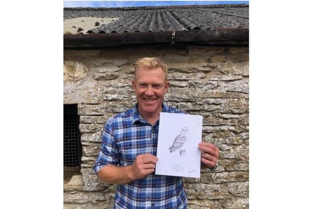 Adam Henson is one of several celebrities enlisted to Creature Candy, a Shipston based business, on a new fundraising campaign aimed at helping British wildlife charities through the sale of signed prints. (Image from Creature Candy)