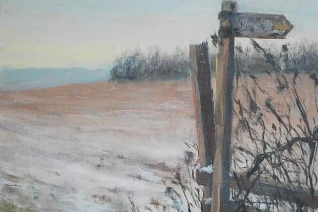 One of Roger Shapley's landscapes - a scene from the countryside near his North Newington home