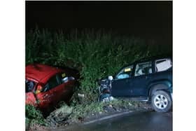 Police responded to a two-vehicle collision on the A361 near a Banbury area village late last night, Monday August 9. (photo from Northants Police Special Constable Adam Jeskins Tweet)