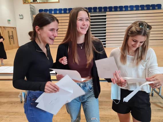 Year 11 students at North Oxfordshire Academy picking up their GCSE results