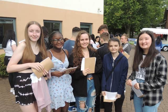 Wykham Park Academy students picking up their GCSE results