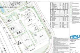 Property developers Monte Blackburn Ltd have submitted a planning application for a new development, which includes a 240-bed hotel, four-storey office building, and roadside services including two hot food restaurant drive-throughs, a coffee shop drive-through, and a petrol station. (Image from Cherwell District Council planning application)