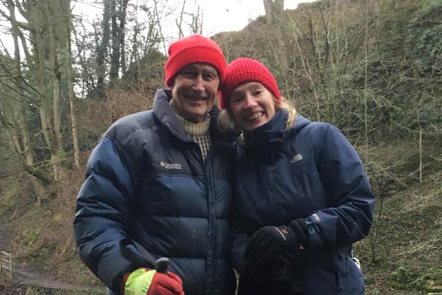 Dr Peter Fisher and his daughter Louise on a holiday in the Yorkshire Dales