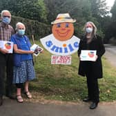 Chris Wells and husband Brian, left, have been entertaining Middleton villagers with their Banksie feature. Right is daughter Kate Spencer who is marketing the Banksie book