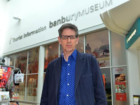 Director of the Banbury Museum Simon Townsend outside the shop in Castle Quay (file photo from Banbury Guardian)