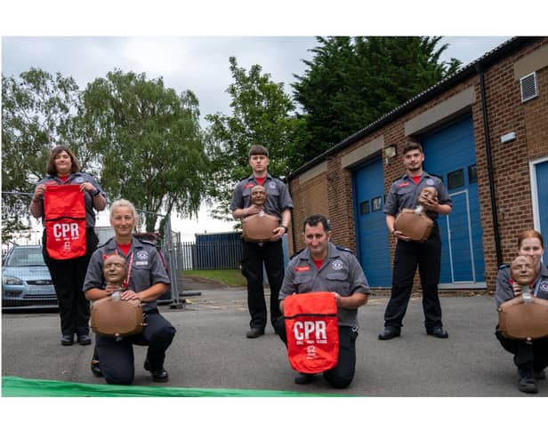 Stephen Mold, the Police, Fire and Crime Commissioner for Northamptonshire launched the use of new portable mannequins to ensure lifesaving resuscitation skills can be taught more easily across Northamptonshire. (Image from Northants Fire & Rescue Service)