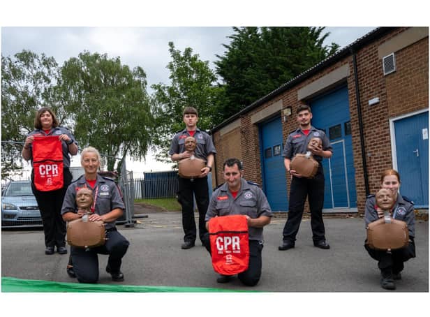 Stephen Mold, the Police, Fire and Crime Commissioner for Northamptonshire launched the use of new portable mannequins to ensure lifesaving resuscitation skills can be taught more easily across Northamptonshire. (Image from Northants Fire & Rescue Service)