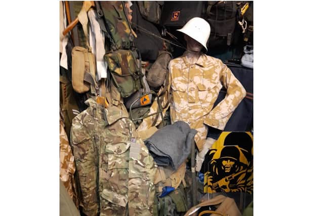 Military gear sold at Troopers in the town centre of Banbury, which is closing after nearly 40 years of business.