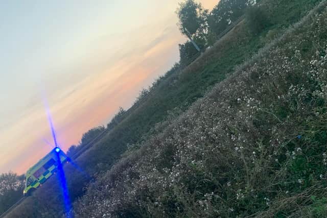 Thames Valley Police have thanked members of the public for their fast actions which helped save a man's life last night (Sunday September 5) after police found him in a field off the M40 near Banbury. (Image from the TVP Cherwell Facebook page)