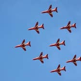 The world famous Red Arrows will fly over Banbury this afternoon (Tuesday, September 7). Photo: @MilitaryAirshow