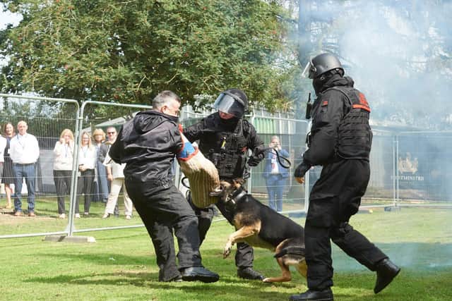 A K-9 demonstration put on during an Open Day event by Banbury-based business, the Westminster Group, a global security company who was also presented with the Queen's Award for Enterprise at the event. (Image from the Westminster Group)