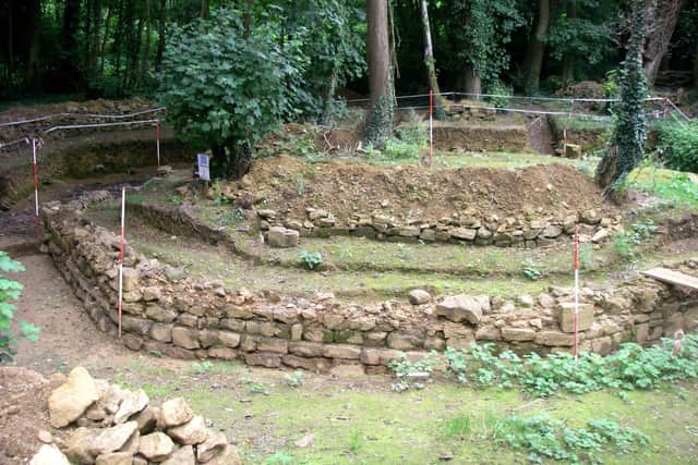 Sir Anthony’s ‘House of Diversion’ - 50feet/15metres across and dating from 1660 – 1675. The owners had no idea it was there until excavated during restoration of the grounds