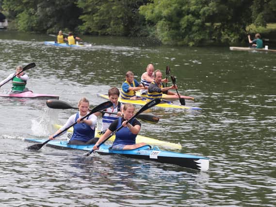Jessie Urquhart and Amy Turner winning Div 4 K2 Pangbourne  (Picture by Mark Larner)