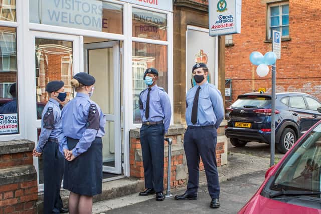 Several cadets from the 1460 (Banbury) Squadron during the reopening of the Banbury RAF Association club this summer (Image from Banbury RAF Association Club Facebook page with permission)