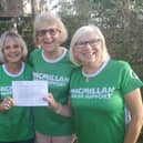 Three Bodicote village friends, Eileen Hartwell, Lynette Langley and Joyce Washburn, all took part in a sponsored walk to raise more than £1,000 for the Macmillan Cancer Support charity (Submitted photo)