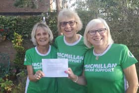 Three Bodicote village friends, Eileen Hartwell, Lynette Langley and Joyce Washburn, all took part in a sponsored walk to raise more than £1,000 for the Macmillan Cancer Support charity (Submitted photo)