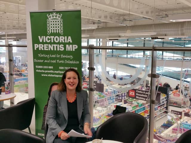 Banbury’s MP Victoria Prentis will restart in-person constituency surgeries from tomorrow - Thursday Sept. 30 - at the Sainsbury's supermarket cafe. (Image from the website for MP Victoria Prentis)