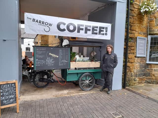 Harriet Barrow, who runs the mobile coffee shop The Barrow Coffee, is now located at The Swan Pub, 3 South Bar Street, Banbury