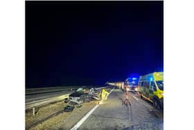 Multiple fire crews attended a road traffic collision on the M40 just after 12am Saturday October 2 (Image from Oxfordshire Fire & Rescue Facebook post)