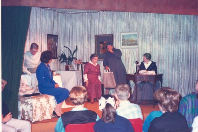 Margaret Allen, centre, in one of the popular village pantomimes in North Newington