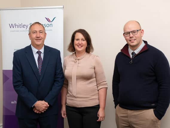 Photo: (From left to right) Martin Anson, finance director Whitley Stimpson, Victoria Prentis MP for North Oxfordshire and Ian Parker, director Whitley Stimpson (Submitted photo)