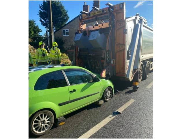 Oxfordshire Fire & Rescue respond to a collision involving a bin lorry in Middle Barton on Tuesday October 5 (Image from Oxfordshire Fire & Rescue Facebook page)