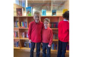 Pupils at St Leonard's Primary School in Banbury in their new school library. (photo submitted from St Leonard's Primary)