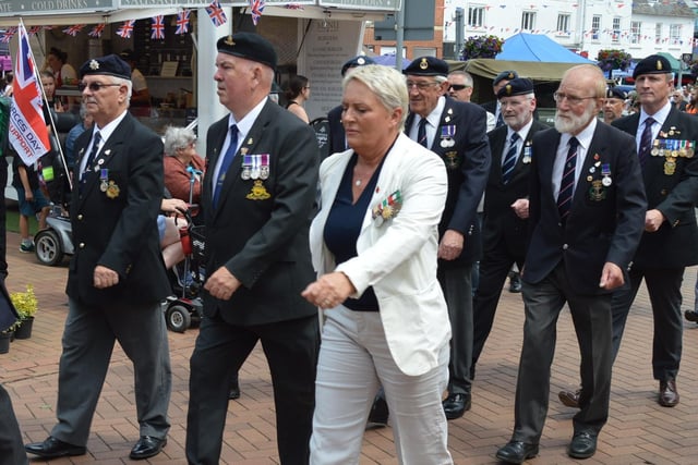Many veterans and members of the Royal British Legion were in attendance at Saturday's parade.