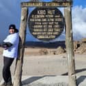 Harry at the base camp of Mount Kilimanjaro on his August fundraising adventure.
