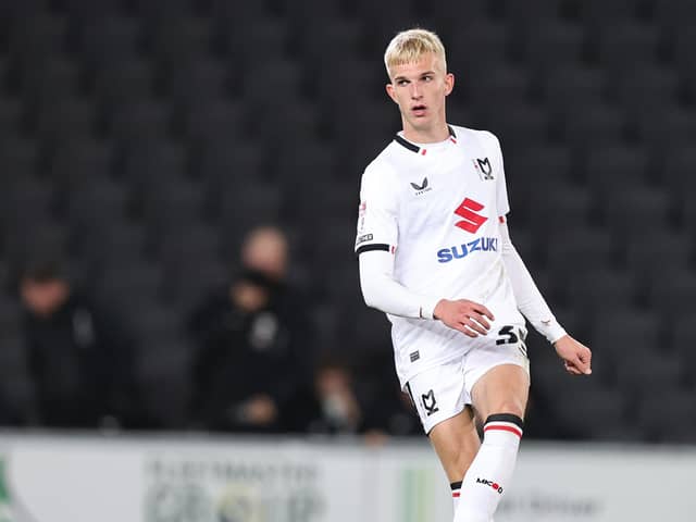 Charlie Waller in action for MK Dons last week. Photo: Getty Images.