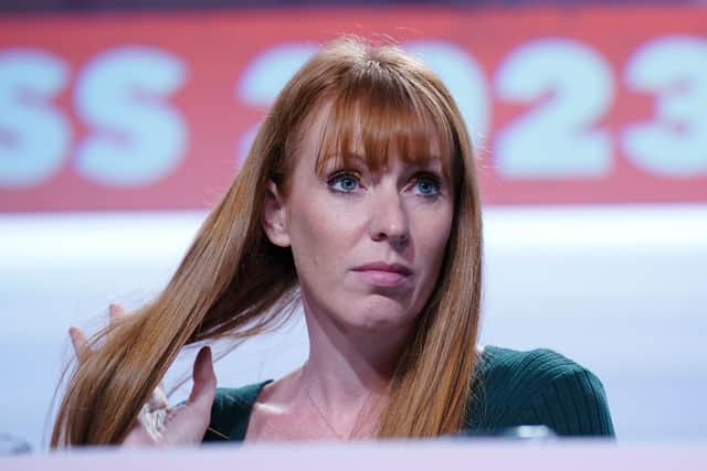Angela Rayner speaking at the TUC Congress at the ACC Liverpool. PIC: Peter Byrne/PA Wire
