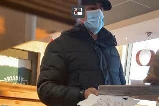 Police want to speak to the man shown in this photo in relation to a report of a suspicious incident that took place in McDonalds, Lakeview Drive, Bicester.