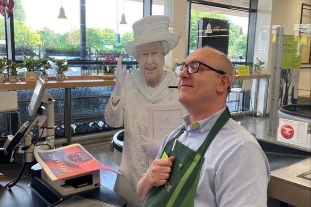 The Queen was spotted by several customers in Waitrose! She was no doubt picking up some supplies for her own Jubilee celebration back at Buckingham Palace!