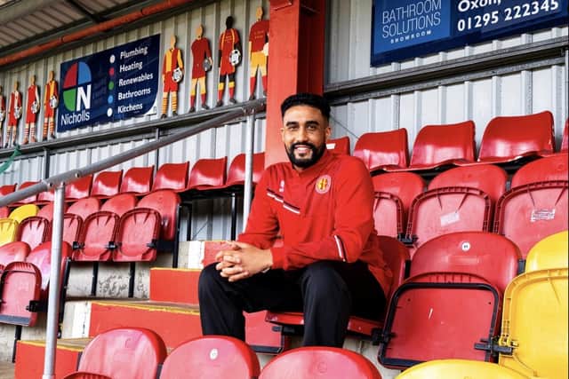 Oran Jackson has put pen to paper on a one-year contract at Banbury United. (Photo credit: Banbury United FC)