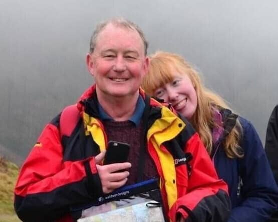 Sarah Cameron with her father Stephen before his death of a brain haemorrhage