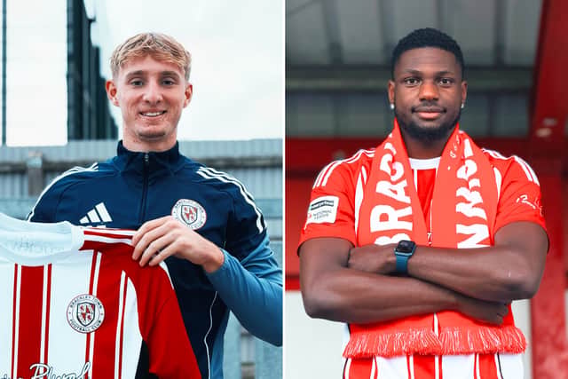 Jack Lorentzen-Jones (left) and Jamar Smith (right) have joined Brackley Town.