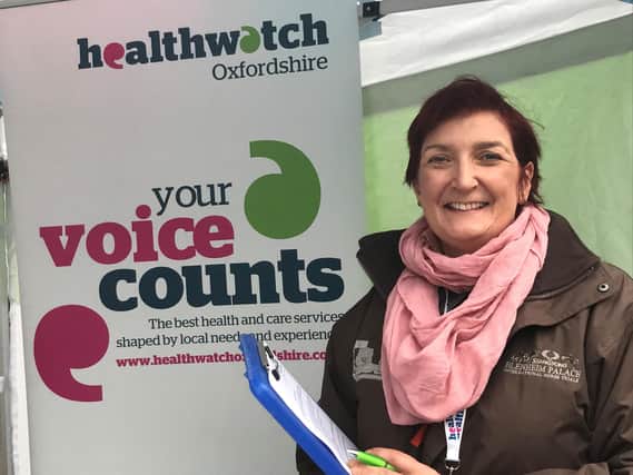 Emma Teasdale from Healthwatch Oxfordshire, who met residents of Chipping Norton to find out their views about the town