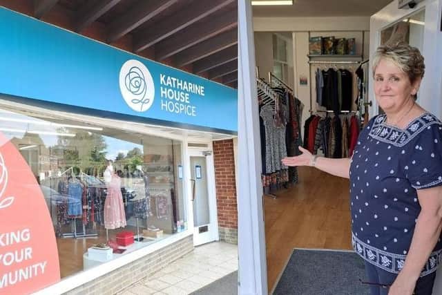 Paula Putt opens the new Katharine House Hospice charity shop in Banbury.