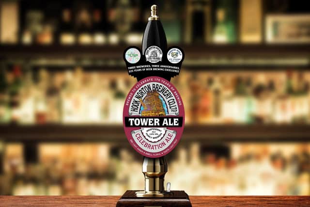Tower Ale is the first of three celebratory ales being made this year by Hook Norton Brewery and two others which also celebrate 175th anniversaries