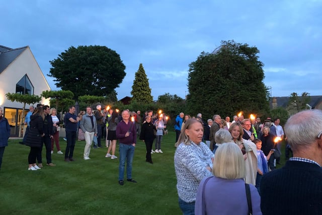 About 100 people attended a special Jubilee concert in St Michael's Church, Aynho, and about 200 watched the beacon lighting.