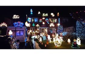 The Jackson family of Bloxham have decorated their house with magical Christmas decorations to raise money for the BARKS charity.