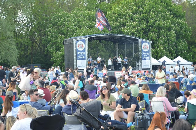 Partygoers enjoyed performances from seven bands throughout the day.