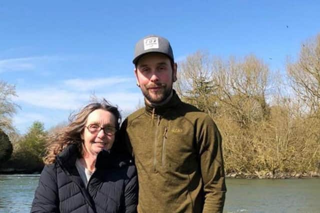 Christine Belcher and her son Josh, who will join his sister to climb Wales' three highest peaks