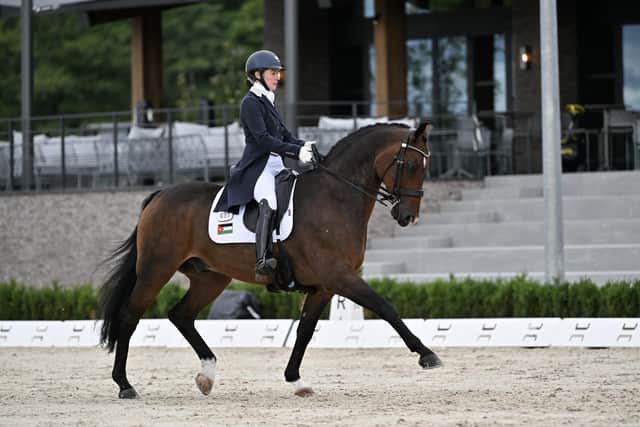 Karla Deir Martin and Silver Dream (Elf) in their ground-breaking competition last week. Picture by @photoslesgarennes
