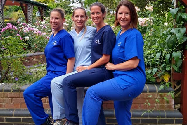 Susan Chambers, Ava Moreno,  Nicola Rossiter and Sarah Parkin, will walk 31 miles to raise money for the Katherine House hospice near Banbury.