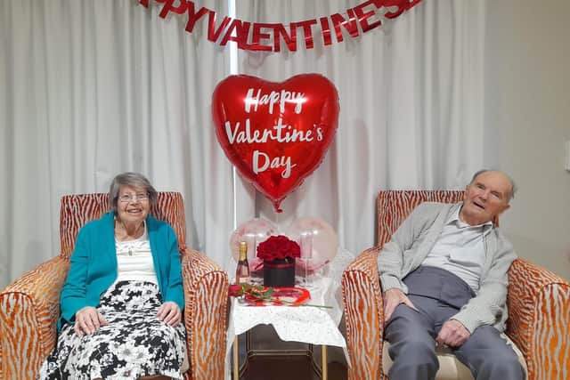 Denis and Muriel celebrate Valentine's Day at Care UK's Seccombe Court 