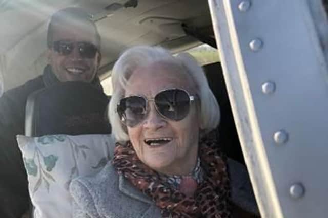 94-year-old Frances Giles fulfilled a lifelong wish of flying a plane this Christmas thanks to her care homes Wishing Tree initiative.